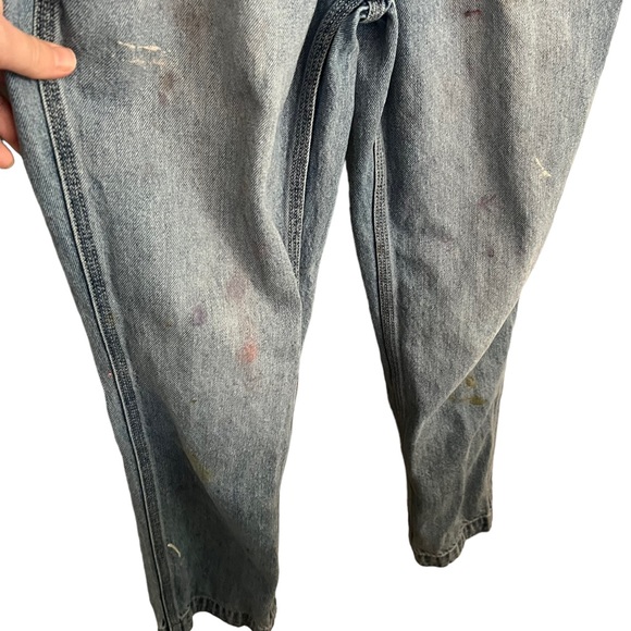 Free People We The Free Denim Overalls size 25 Distressed Blue - Picture 6 of 9